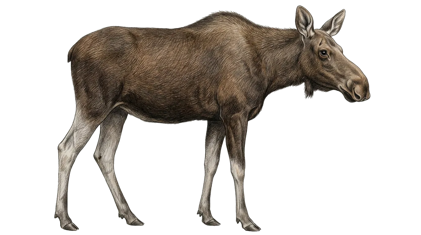 Älgko, illustration ur boken